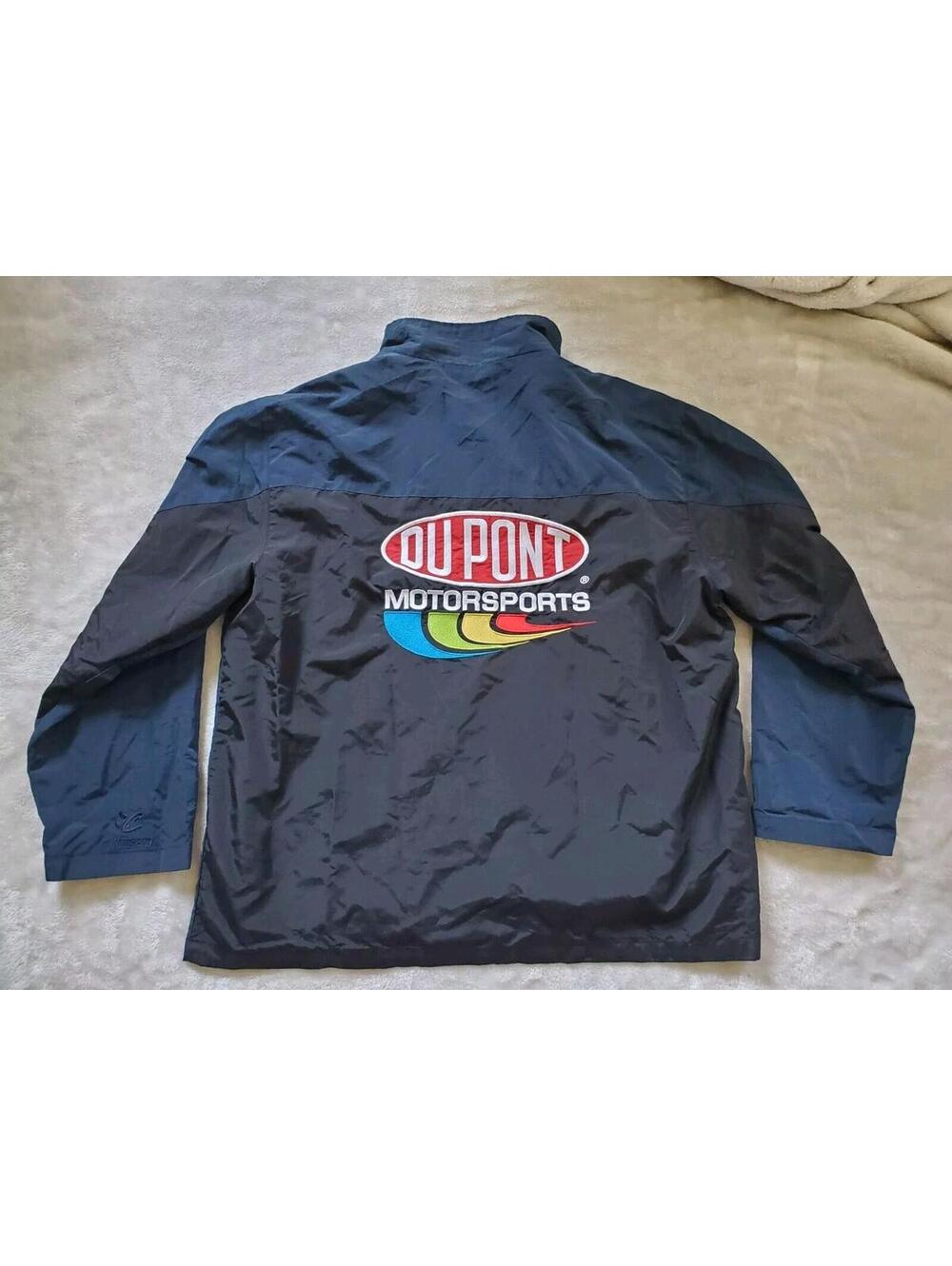 Jeff Gordon Windbreaker Jacket Mens XL Full Zip Dupont NASCAR Blue